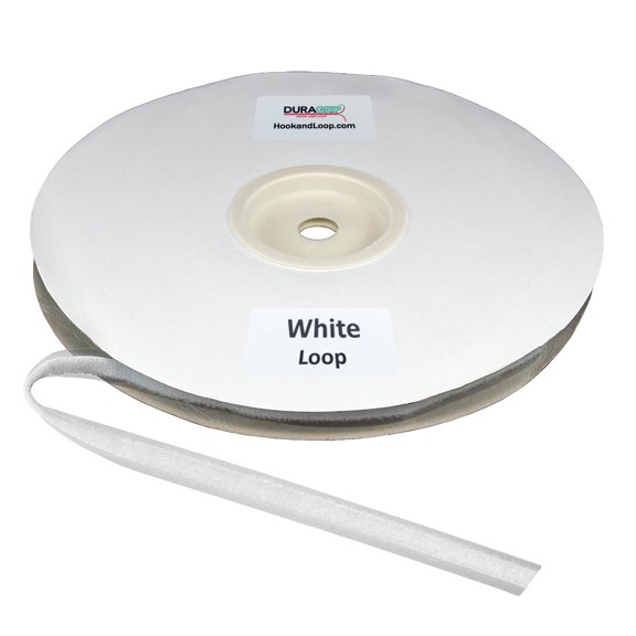 DuraGrip® Brand - 3/8" White Loop Peel & Stick - Rubber