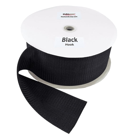 DuraGrip® Brand - 4" Black Hook Sew-On