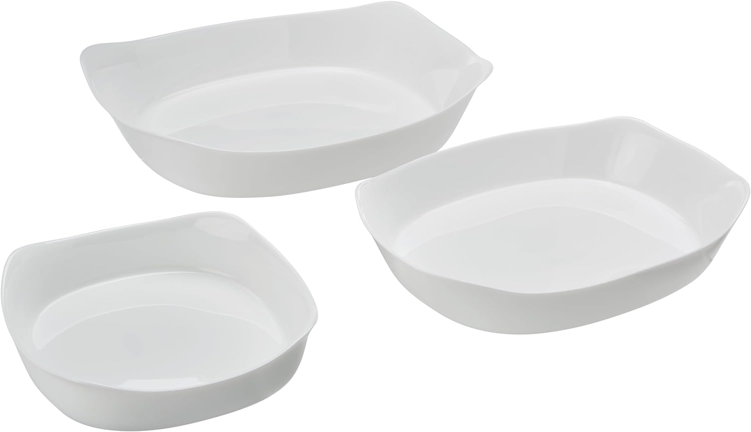 DuraLite Glass Baking Dishes for Oven 3Piece Set Premium Bakeware