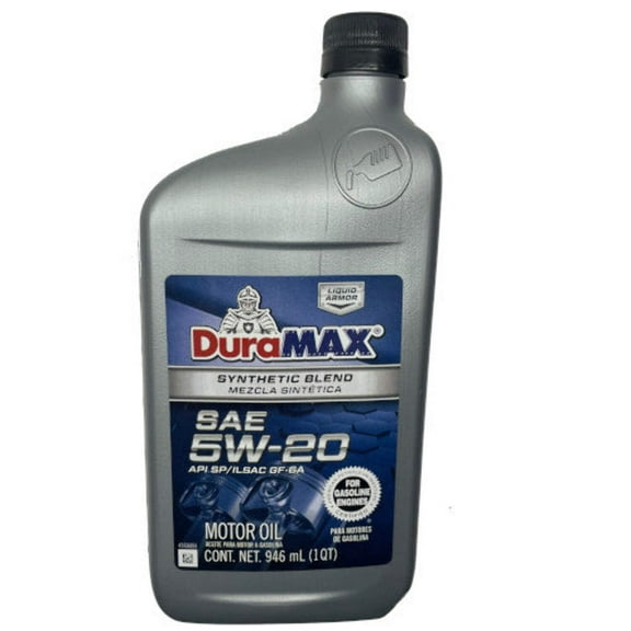 DuraMAX SAE 5W20 Synthetic Blend, Net. 946 mL, 1 Quart.