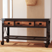 DuraMax Rolling Workbench Furniture 72 in. x 24 in. with 3 Drawers, for Home, Garage, Workshop