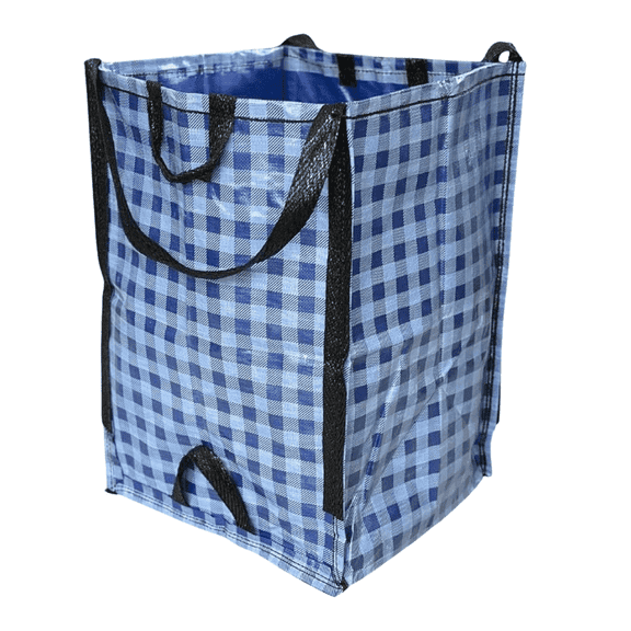 DuraSack Home and Yard Bag, Heavy Duty, 20"L x 20"W x 28"H, Blue Gingham