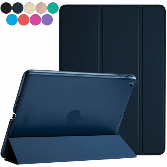 DuraSafe Case for iPad Mini 4 - 7.9 inch 2015 [ A1538 A1550 ] Tri Fold Smart Cover with Translucent Back, Auto Sleep/Wake - Navy Blue