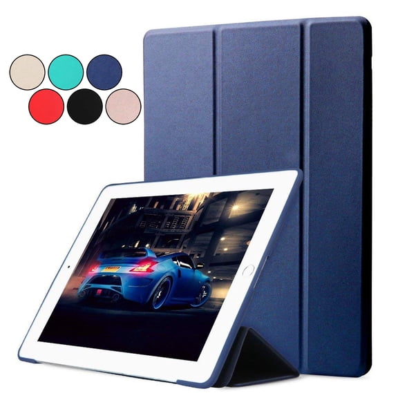 DuraSafe Case for iPad PRO 9.7 inch 2016 [ A1673 A1674 A1675 ] Tri Fold Smart Cover with Soft silicone Back, Auto Sleep/Wake - Navy Blue
