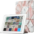 thumbnail image 1 of DuraSafe Cases For New iPad 10.2 8th & 7th Gen(Latest Model 2020/2019) Slimline Series Lightweight Protective Cover with Dual Angle Stand & Clear PC Back Shell - Pink Marble, 1 of 5