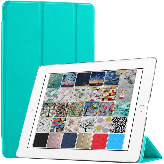 DuraSafe Cases For iPad 5 / iPad 6 / 2017 / 2018 - 9.7 Inch Slimline Series Lightweight Protective Cover with Dual Angle Stand & Froasted PC Back Shell - Green