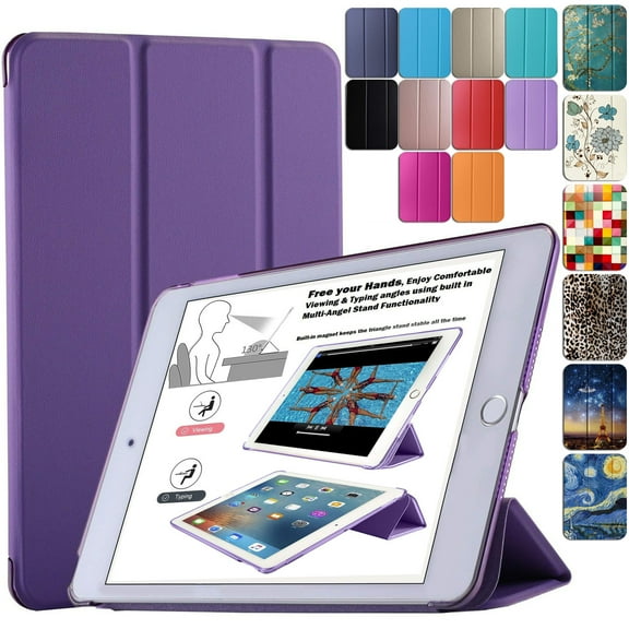 DuraSafe Cases For iPad PRO 10.5 Inch / Air 10.5 Inch Slimline Series Lightweight Protective Cover with Dual Angle Stand & Froasted PC Back Shell - Purple