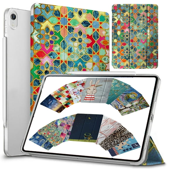 DuraSafe Cases For iPad PRO 11 - 1 Generation (Will Not Fit on PRO 11 2020) Ultra Slim Clear PC Back Shell Cover Supports Pencil Pair & Charging - Damask