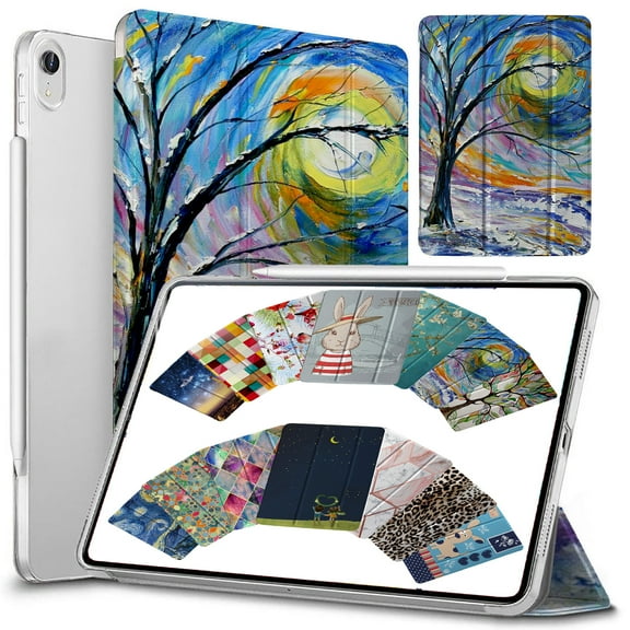 DuraSafe Cases For iPad PRO 12.9 - 3 Gen (Will Not Fit on PRO 12.9 2020) Ultra Slim Clear PC Back Shell Cover Supports Pencil Pair & Charging - Color Emblem