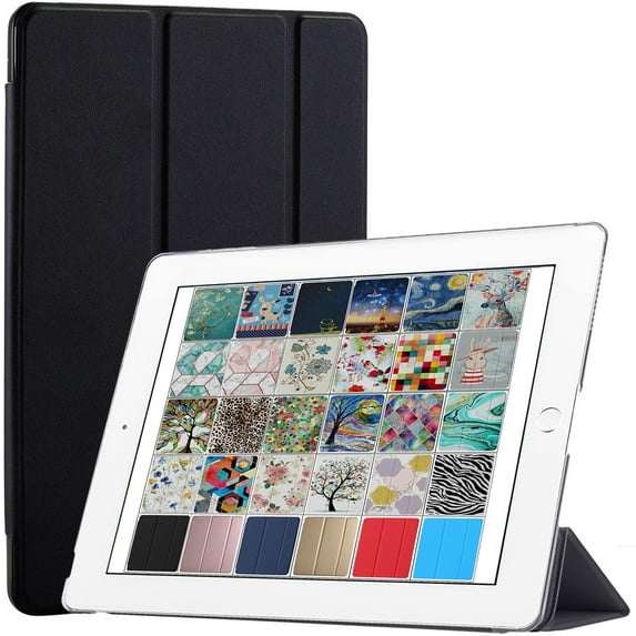DuraSafe Cases For iPad PRO 12.9 Inch 1st Generation 2015 Slimline Series Lightweight Protective Cover with Dual Angle Stand & Froasted PC Back Shell - Black