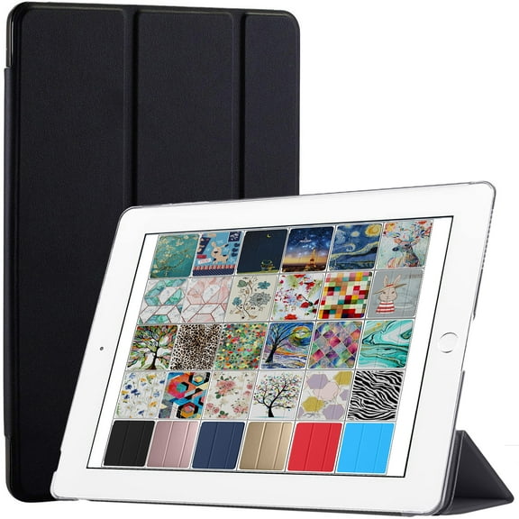 DuraSafe Cases For New iPad 10.2 8th & 7th Gen(Latest Model 2020/2019) Slimline Series Lightweight Protective Cover with Dual Angle Stand & Frosted PC Back Shell - Black