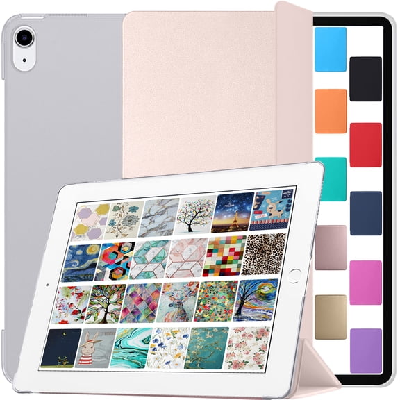 DuraSafe Cases for iPad 10th Gen 2022 10.9 Inch [ iPad 10 ] iPad Cover with Translucent Hard Back - Light Pink