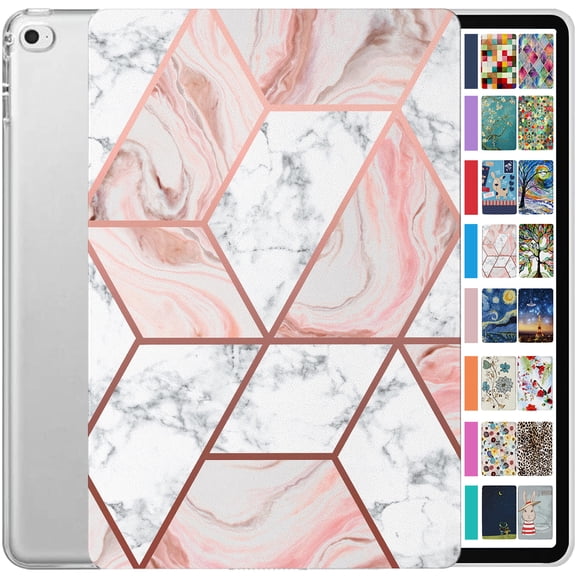 DuraSafe Cases for iPad 7.9 Inch Mini 4 Generation 2015 [ Mini 4th Gen ] A1538 A1550 Printed Slim Hard Shell Protective Stand Cover - Marble Pink
