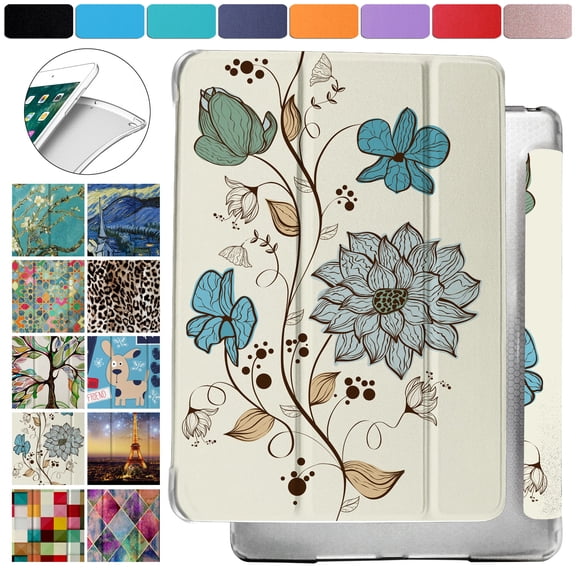 DuraSafe Cases iPad 10th Generation 2022 [DuraSafe Cases iPad 10 ] 10.9 Inch A2696 A2757 A2777 Shock Proof Magnetic Dual Angle Stand with Honeycomb Pattern Printed Cover - Watercolor Flowers