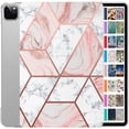 thumbnail image 1 of DuraSafe Cases iPad 2020 PRO 12.9 Inch 4 2021 5 2022 6 Gen [ 4th 5th 6th Generation ] A2378 A2461 A2379 A2462 A2229 A2069 A2232 A2233 Printed Slim Hard Shell Protective Stand Cover - Marble Pink, 1 of 8