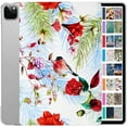 thumbnail image 1 of DuraSafe Cases iPad 2020 PRO 12.9 Inch 4 2021 5 2022 6 Gen [ 4th 5th 6th Generation ] A2378 A2461 A2379 A2462 A2229 A2069 A2232 A2233 Printed Slim Hard Shell Protective Stand Cover - Birds & Flowers, 1 of 8