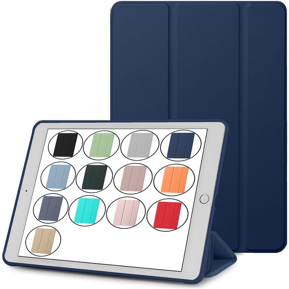 DuraSafe Cases iPad 2nd 2011 3rd 4th Gen 2012- 9.7 Inch [ iPad 4 iPad 3 iPad 2 Old Model ] MC705LL/A MD328LL/A MD333LL/A MD510LL/A Ultra Smart Auto Sleep/Wake Honeycomb TPU Back Cover - Navy Blue