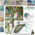 thumbnail image 1 of DuraSafe Cases iPad 4 iPad 3 iPad 2 - 9.7 Inch [ iPad 4th 3rd 2nd Old Model ] A1396 A1416 A1430 A1403 A1458 A1459 A1460 A1395 A1397 Printed Smart Lightweight Soft Silicone Transparent - Olivia Tree, 1 of 8