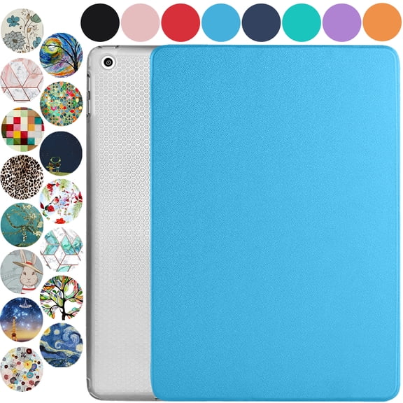 DuraSafe Cases iPad 5th 6th 9.7 Inch Air 2nd 1st [ iPad 5 6 Air 1 2 ] A1893 A1954 A1822 A1823 UltraSlim Lightweight Shock Absorbant Flexible TPU Protective Clear Case - Blue