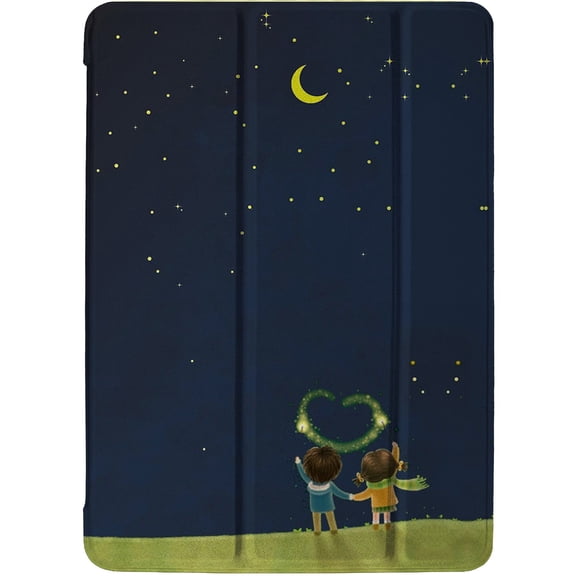 DuraSafe Cases iPad 6 5 Air 1 2 Gen 9.7 inch [iPad 6th 5th Air 1st 2nd ] MRJN2LL/A MR7G2LL/A MP2F2LL/A MP2G2LL/A MD785LL/A MD788LL/A MGLW2LL/A MGL12LL/A Stand Feature Printed Flip Case - Night Sky