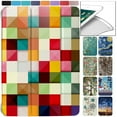thumbnail image 1 of DuraSafe Cases iPad 8.3 Inch Mini 6th Gen [ Mini 6 2021 ] MK7M3LL/A MLWL3LL/A MK7R3LL/A MK7P3LL/A MK7T3LL/A MLWR3LL/A MK7X3LL/A MK7V3LL/A MK893LL/A Adjustable Stand Printed Flip Case - Color Grid, 1 of 8