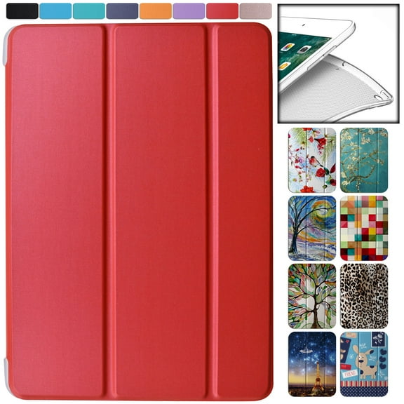 DuraSafe Cases iPad 9.7 5th 6th Gen Air 1st 2nd Gen [iPad 5 6 Air 1 2]eration MRJN2LL/A MR7G2LL/A MP2F2LL/A MP2G2LL/A MD785LL/A MD788LL/A MGLW2LL/A MGL12LL/A Sleek design Flip Case - Red