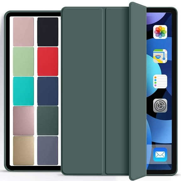 DuraSafe Cases iPad 9.7 Inch 5 6 Air 1 2 [iPad 5th 6th Air 1st 2nd ] MRJN2LL/A MR7G2LL/A MP2F2LL/A MP2G2LL/A MD785LL/A MD788LL/A MGLW2LL/A MGL12LL/A Protective Supportive Magnetic Cover - Dark Green