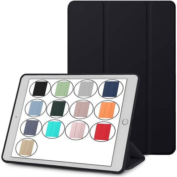 DuraSafe Cases iPad 9.7 Inch 6th 5th Air 2nd 1st Gen [ iPad 6 5 Air 2 1 ] MRJN2LL/A MR7G2LL/A MR7F2LL/A MP2F2LL/A MP2G2LL/A MPGT2LL/A Ultra Slim Smart Auto Sleep/Wake Honeycomb TPU Back Cover - Black