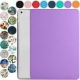 thumbnail image 1 of DuraSafe Cases iPad 9.7 Inch Air 2nd 1st 6th 5th Gen [ iPad 6 5 Air 2 1 ] MH2V2LL/A MH2W2LL/A MH2U2LL/A MGLW2LL/A MGL12LL/A MH0W2LL/A Slim TPU Transparent Back Cover Adjustable Stand - Purple, 1 of 6