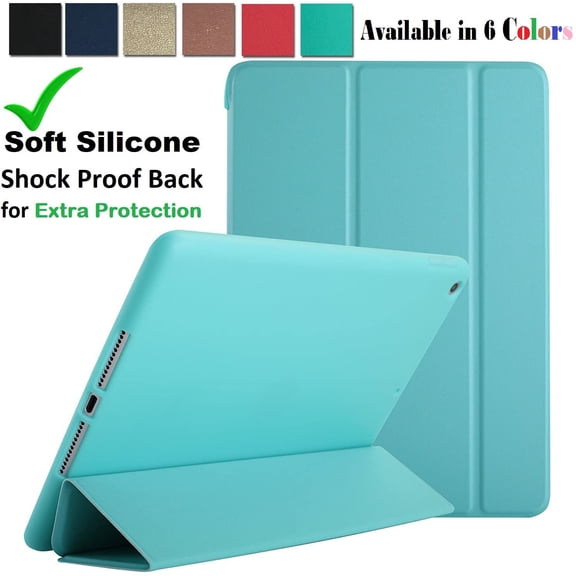 DuraSafe Cases iPad Air 1st 2nd 9.7 Inch 5 6 Gen [ 6th 5th Air 2 1 ] MD785LL/B MD788LL/B MD786LL/B MD789LL/B MD787LL/B Protective Durable Shock Proof Supportive Magnetic Dual Angle Stand Cover - Green