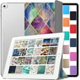 thumbnail image 1 of DuraSafe Cases iPad Air 2nd 1st Gen 9.7 Inch 6th 5th [ Air 2 1 ] MGLW2LL/A MGL12LL/A MH0W2LL/A MGKM2LL/A MH182LL/A MGKL2LL/A Printed iPad Cover with Translucent Frosted Hard Back - Diamond Grid, 1 of 7