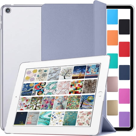 DuraSafe Cases for iPad Air 2nd Gen 2014 9.7 Inch [ Air 2 ] MGLW2LL/A MGL12LL/A MH0W2LL/A MGKM2LL/A MH182LL/A MGKL2LL/A iPad Cover with Translucent Hard Back - Gray