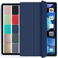 thumbnail image 1 of DuraSafe Cases iPad Air 3 2019 PRO 10.5 Inch 2017 [ Pro 10.5 Air 3rd ] A2152 A2123 A2153 A2154 MUUL2LL/A MUUK2LL/A MUUJ2LL/A MUUT2LL/A Smart TriFold Lightweight Soft Silicone TPU Back Case - Navy Blue, 1 of 7