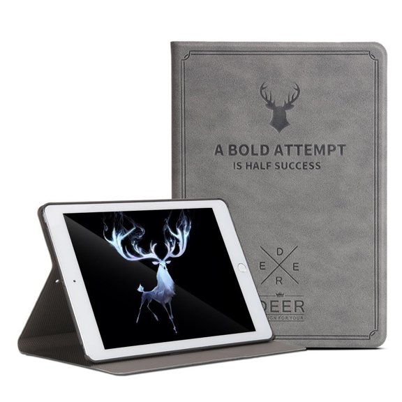 DuraSafe Cases iPad Mini 4th Gen 2015 7.9 Inch [ Mini 4 ] MK8A2LL/A MK882LL/A MK8C2LL/A MK862LL/A MK892LL/A MK872LL/A Smart Slim Auto Sleep Wake Function with Viewing Angle Stand Flip Cover - Gray