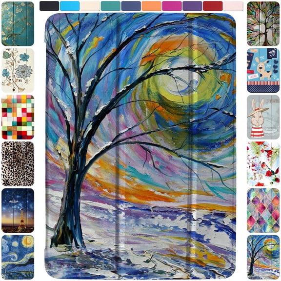 DuraSafe Cases for iPad Mini 4th Gen 2015 - 7.9 MK6K2LL/A MK6J2LL/A MK6L2LL/A MK9J2LL/A MK9H2LL/A MK9G2LL/A MK9P2LL/A Ultra Slim Supportive Classic Case with Adjustable Stand Feature - Color Emblem