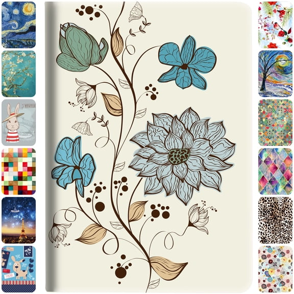 DuraSafe Cases iPad Mini 5 / Mini 4 Gen 7.9 Inch [ Mini 5th / Mini 4th ] MK8A2LL/A MK882LL/A MK8C2LL/A MK862LL/A MK892LL/A MK872LL/A Smart Slim Profile Viewing Stand Printed Cover - Watercolor Flowers