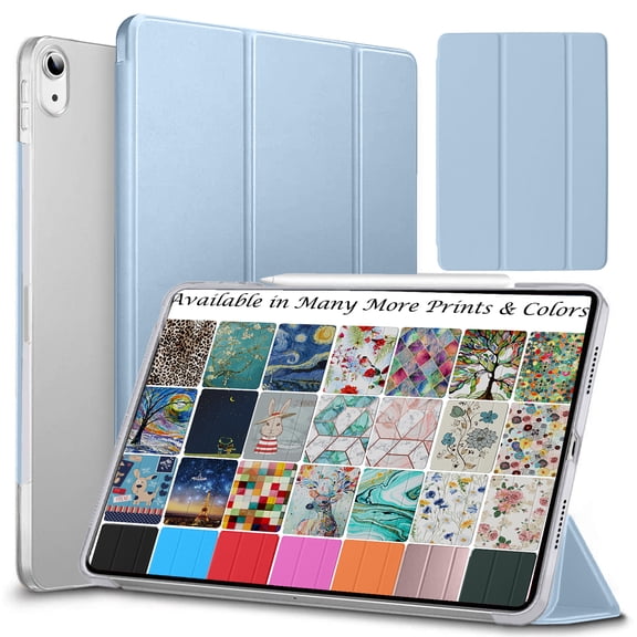 DuraSafe Cases for iPad Mini 6 8.3 Inch 2021 [ Mini 6th Gen ] A2567&nbsp;A2568 A2569 MK7M3LL/A MLWL3LL/A MK7R3LL/A MK7P3LL/A MK7T3LL/A TriFold Hard Smart PC Translucent Back Cover - Light Blue