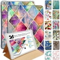 thumbnail image 1 of DuraSafe Cases for iPad PRO 10.5 Air 3 [ PRO 10.5 Inch Air 3rd Gen ] A1701 A1709 A1852 A2152 A2123 A2153 A2154 Printed Folio Silicone Shell Smart Cover with Honeycomb Cooling Feature - Diamond Grid, 1 of 8