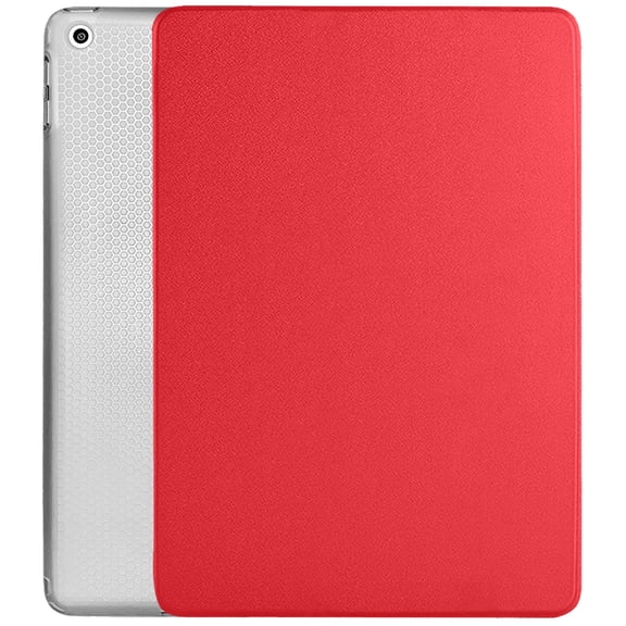 DuraSafe Cases iPad PRO 11 2020 2021 2022 [ PRO 11 Inch 2 3 4 Generation ] Trifold Slim Smart TPU Transparent Back Cover with Adjustable Stand Feature - Red