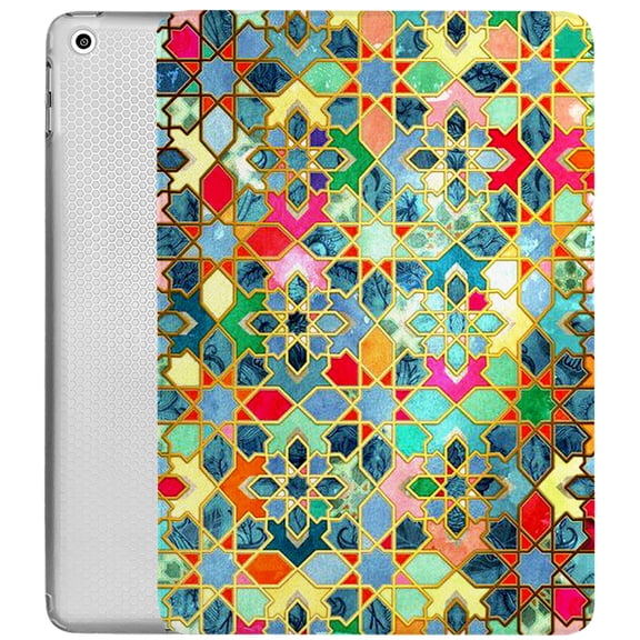 DuraSafe Cases iPad PRO 11 2020 2021 2022 [ PRO 11 Inch 2 3 4 Generation ] Trifold Printed Slim Adjustable Stand Feature Case with TPU Heat Dissipation Back - Damask