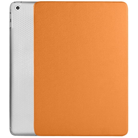 DuraSafe Cases iPad PRO 11 2020 2021 2022 [ PRO 11 Inch 2 3 4 Generation ] Trifold Slim Smart TPU Transparent Back Cover with Adjustable Stand Feature - Orange