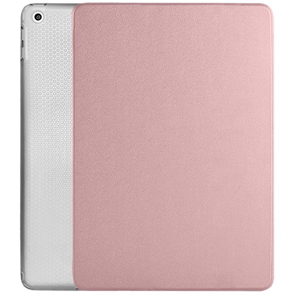 DuraSafe Cases iPad PRO 11 2020 2021 2022 [ PRO 11 Inch 2 3 4 Generation ] Trifold Slim Smart TPU Transparent Back Cover with Adjustable Stand Feature - Rose Gold