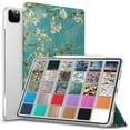 thumbnail image 1 of DuraSafe Cases iPad PRO 11 Inch 2 2020 3 2021 4 2022 [ PRO 11 2nd 3rd 4th ] MHMT3LL/A MHMU3LL/A MY332LL/A MY342LL/A Printed Slim PC Dual Angle Stand Clear Flip Back Cover - Blossom, 1 of 8