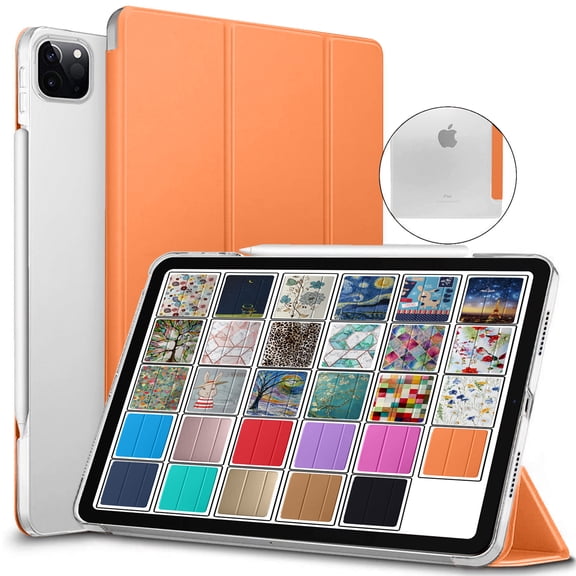 DuraSafe Cases iPad PRO 11 Inch 2 2020 3 2021 4 2022 [ PRO 11 2nd 3rd 4th ] MHMT3LL/A MHMU3LL/A MY332LL/A MY342LL/A Slim Lightweight Protective PC Dual Angle Stand Cover - Orange