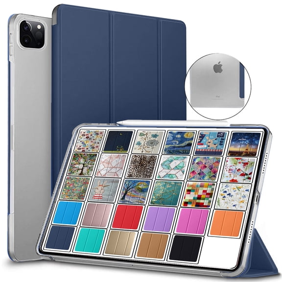 DuraSafe Cases iPad PRO 11 Inch 2 2020 3 2021 4 2022 [ PRO 11 2nd 3rd 4th ] MHMT3LL/A MHMU3LL/A MY332LL/A MY342LL/A Slim Lightweight Protective PC Dual Angle Stand Cover - Navy Blue