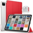 thumbnail image 1 of DuraSafe Cases iPad PRO 11 Inch 2 2020 3 2021 4 2022 [ PRO 11 2nd 3rd 4th ] Slim Lightweight Protective PC Dual Angle Stand Cover - Red, 1 of 7