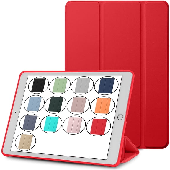 DuraSafe Cases iPad PRO 11 Inch 2nd 3rd 4th [ PRO 11 2 3 4 Gen 2020 2021 2022 ] Ultra Slim Smart Auto Sleep/Wake with Honeycomb TPU Back Cover - Red