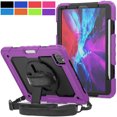 thumbnail image 1 of DuraSafe Cases iPad PRO 12.9 3 / 4 / 5 / 6 [ iPad Pro 12.9 6th 2022 5th 2021 4th 2020 3rd 2018 ] A2436 A2764 A2437 A2378 A2461 A2379 A1876 A2014 A1895 A2229 A2069 A2232 Kick Stand Rugged Case - Purple, 1 of 7