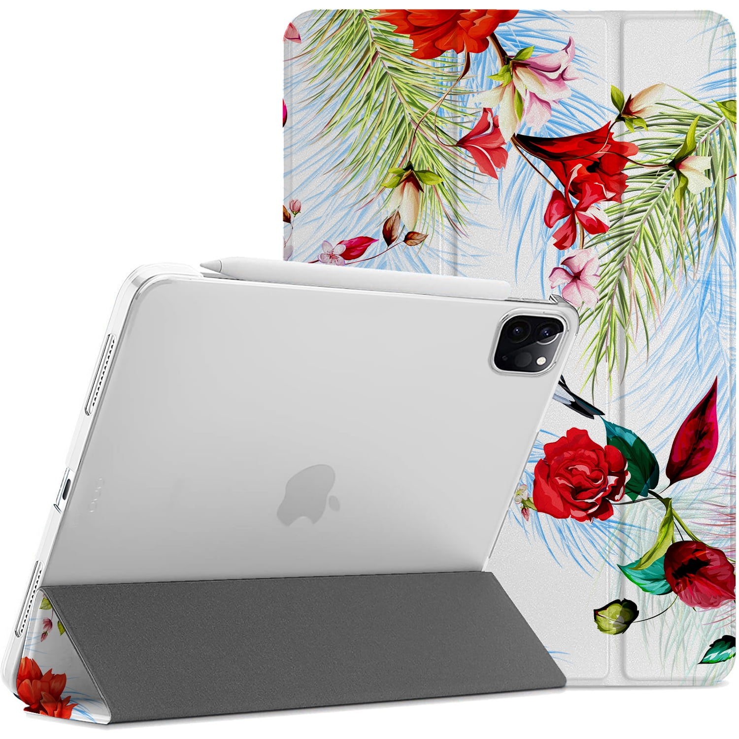 DuraSafe Cases voor iPad PRO 11 Inch 1 Gen 2018 [ PRO 11 1st] Slanke Lichtgewicht Beschermende Frosted PC Dual Angle Stand Voor & Achterkant - Coal