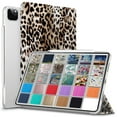 thumbnail image 1 of DuraSafe Cases iPad PRO 12.9 Inch 2022 6th 2021 5th 2020 4th Gen [ Pro 12.9 6 5 4 ] MHNR3LL/A MHNT3LL/A MY3K2LL/A MY3J2LL/A Printed Slim PC Dual Angle Stand Clear Flip Back Cover - Leopard, 1 of 6